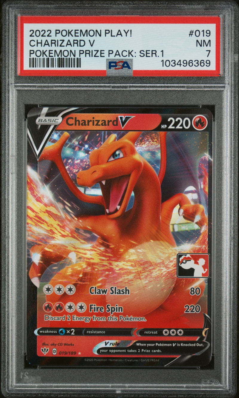 Charizard V 019/189 Prize Pack Series 1 PSA 7 103496369