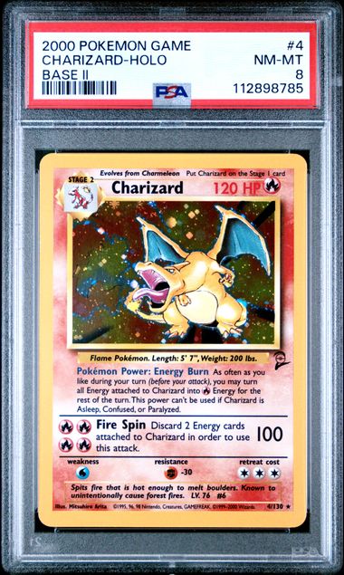 Charizard - Holo 4/130 Base Set 2 PSA 8 112898785