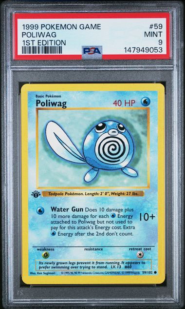 Poliwag 59/102 Base Set 1st Edition PSA 9 147949053