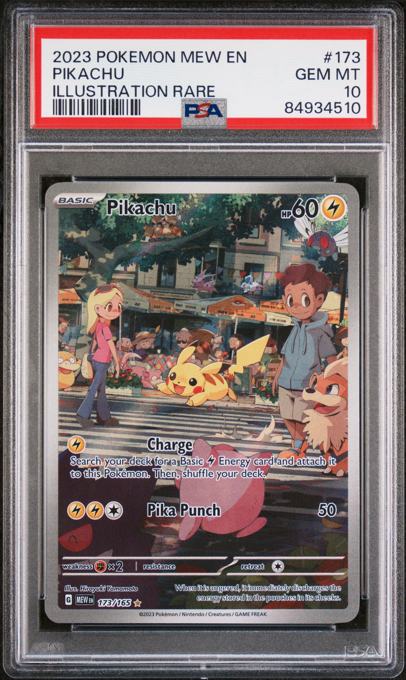 Pikachu 173/165 151 Illustration Rare 1st PSA 10 95095788