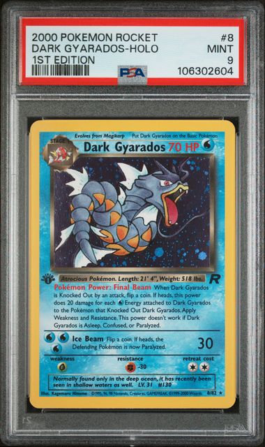 Dark Gyarados - Holo 8/82 Team Rocket 1st Edition PSA 9 106302604