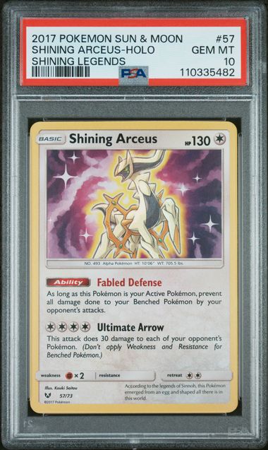 Shining Arceus 57/73 Shining Legends PSA 10 110335482