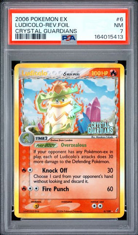 Ludicolo Delta Species - Rev Holo 6/100 EX Crystal Guardians PSA 7 164015413