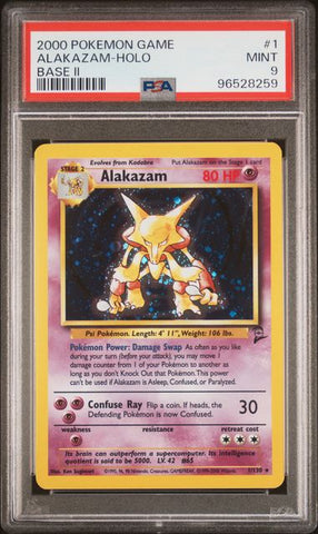 Alakazam 1/130 Base Set 2 PSA 9 96528259