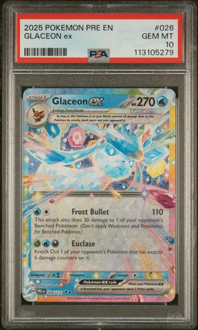 Glaceon ex 026/131 Prismatic Evolutions PSA 10 113105279