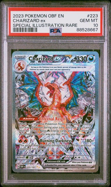 Charizard ex 223/197 Obsidian Flames PSA 10 88528667