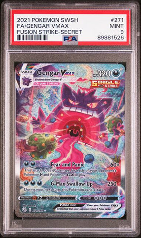 Gengar VMAX 271/264 Fusion Strike PSA 9 89881526