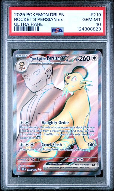 Team Rocket's Persian ex 219/182 Destined Rivals PSA 10 124808823