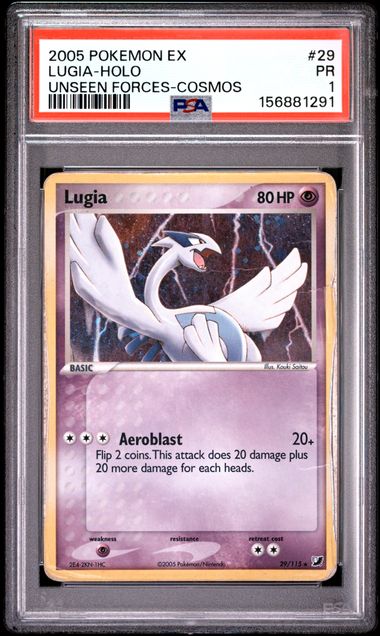 Lugia - Holo 29/115 Unseen Forces PSA 1 156881291