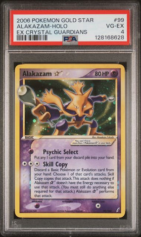 Alakazam Gold Star 99/100 EX: Crystal Guardians PSA 4 128168628