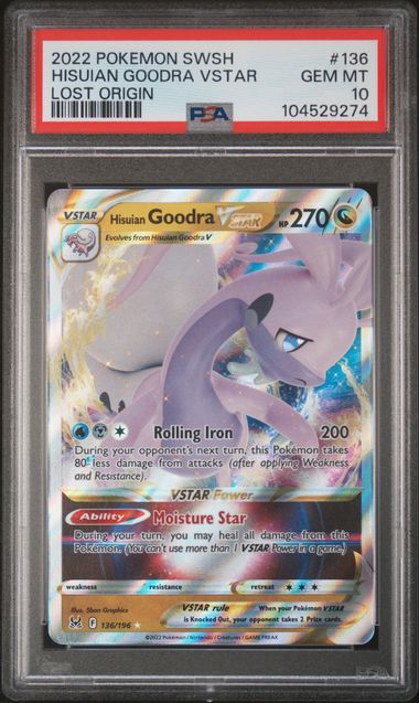 Hisuian Goodra VSTAR 136/196 Lost Origins PSA 10 104529274