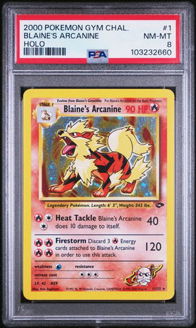 Blaine's Arcanine 1/132 Gym Heroes PSA 8 103232660