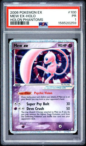 Mew ex 100/110 Holon Phantoms PSA 1 158520259