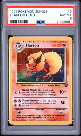 Flareon 3/64 Jungle Holo PSA 8 172395651