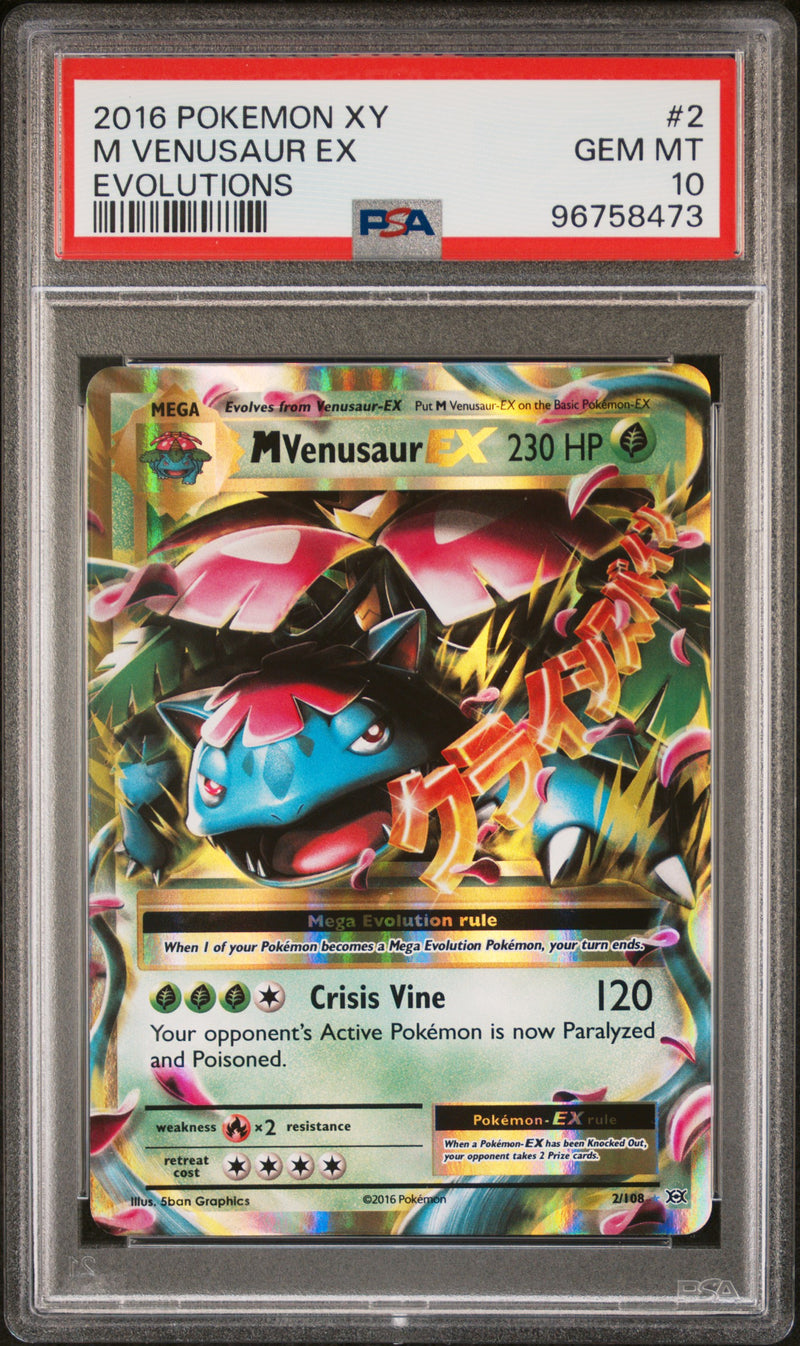 M Venusaur EX 2/108 Evolutions PSA 10 96758473