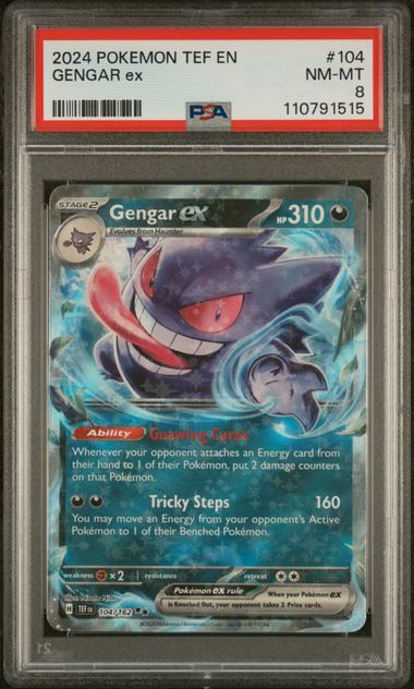 Gengar ex 104/162 Temporal Forces PSA 8 110791515