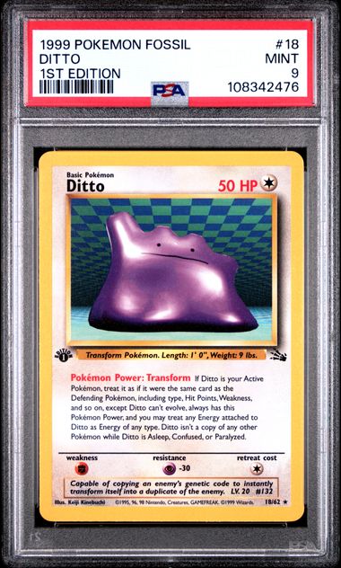 Ditto 18/62 Fossil 1st Edition PSA 9 108342476