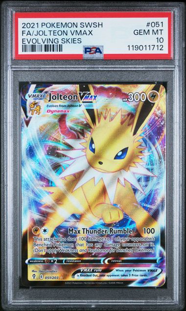 Jolteon VMAX 051/203 Evolving Skies PSA 10 119011712