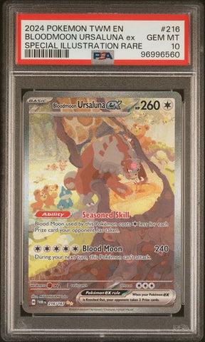 Bloodmoon Ursaluna ex 216/167 Twilight Masquerade PSA 10 96996560