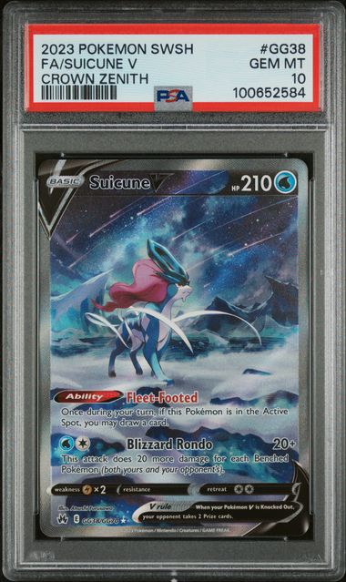 Suicune V GG38/GG70 Crown Zenith PSA 10 100652584