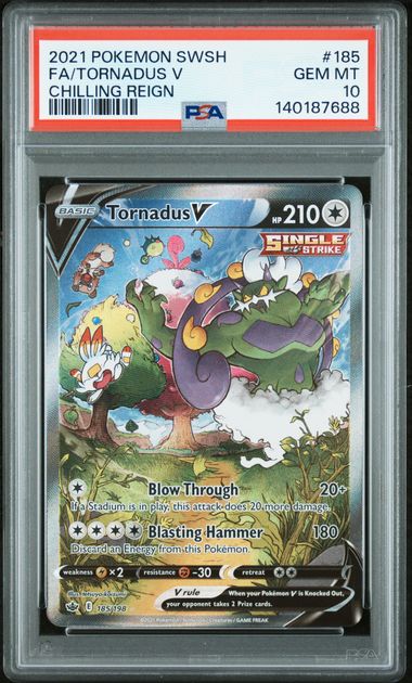 Tornadus V 185/198 Chilling Reign PSA 10 140187688
