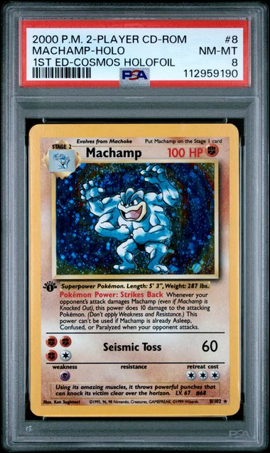Machamp - Cosmos Holo 8/102 Starter Set 1st Ed. PSA 8 112959190