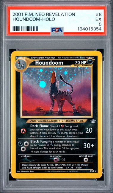 Houndoom - Holo 8/64 Neo Revelation PSA 5 164015354