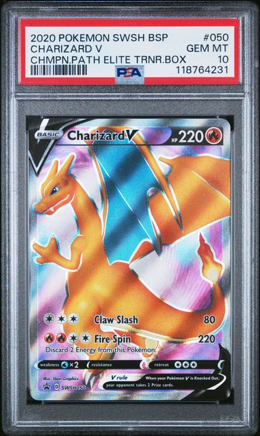 Charizard V SWSH050 Black Star Promo PSA 10 118764231