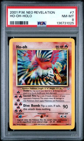 Ho-oh - Holo 7/64 Neo Revelation PSA 8 136731025