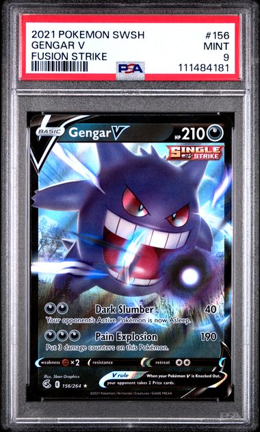 Gengar V 156/264 Fusion Strike PSA 9 111484181