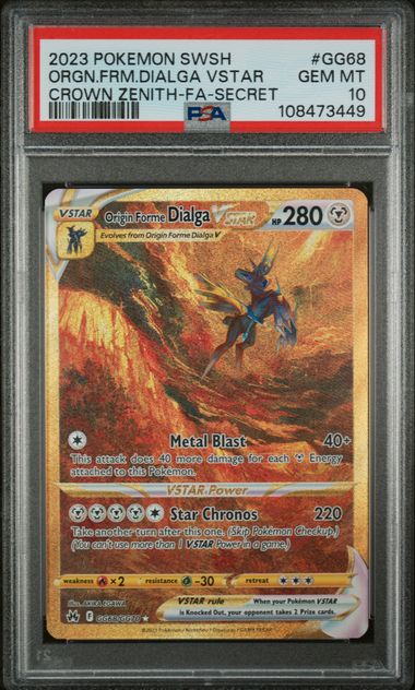 Origin Forme Dialga VSTAR GG68/GG70 Crown Zenith PSA 10 108473449