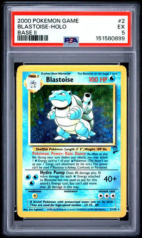 Blastoise - Holo 2/130 Base Set 2 PSA 5 151580899