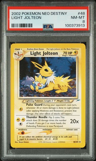 Light Jolteon 48/105 Neo Destiny PSA 8 100373913