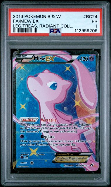 Mew EX RC24/RC25 Legendary Treasure Radiant Collection PSA 1 112959206
