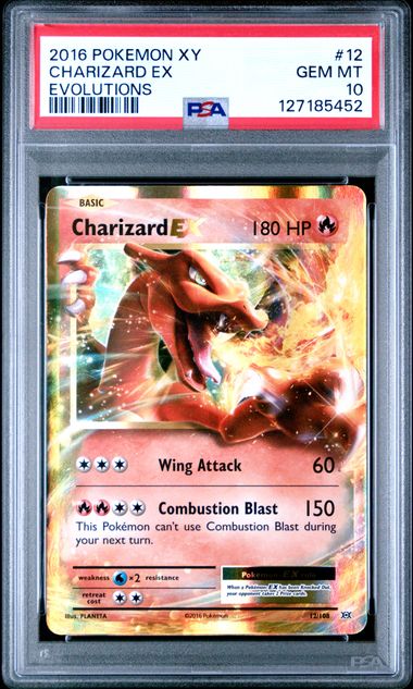 Charizard EX 12/108 XY Evolutions PSA 10 127185452