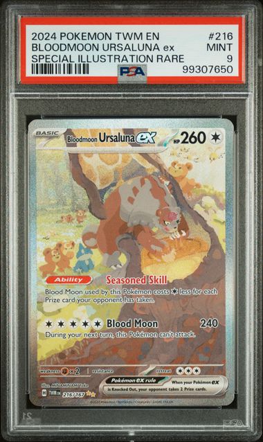 Bloodmoon Ursaluna ex 216/167 Twilight Masquerade PSA 9 99307650