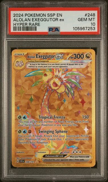 Alolan Exeggutor ex Surging Sparks Hyper Rare PSA 10 105967253