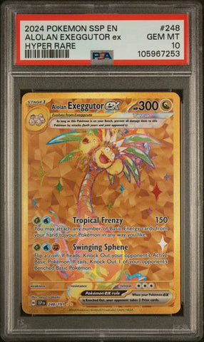 Alolan Exeggutor ex Surging Sparks Hyper Rare PSA 10 105967253