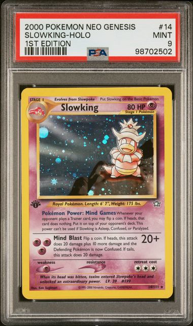 Slowking - Holo 14/111 Neo Genesis 1st Edition PSA 9 98702502