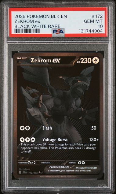 Zekrom ex 172/086 Black Bolt PSA 10 131744904