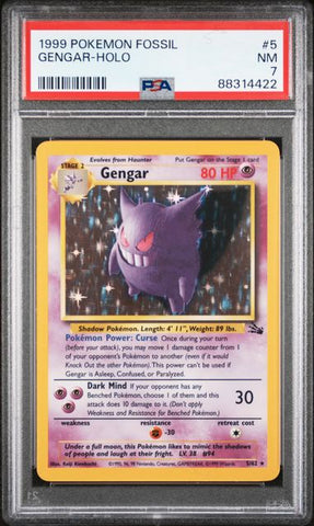 Gengar - Holo 5/62 Fossil PSA 7 88314422