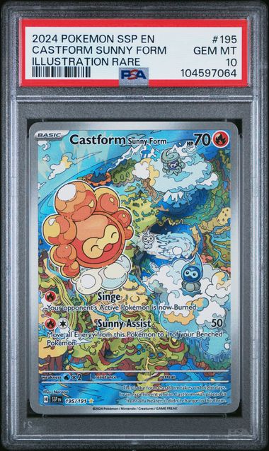 Castform Sunny Form 195/191 Surging Sparks PSA 10 104597064