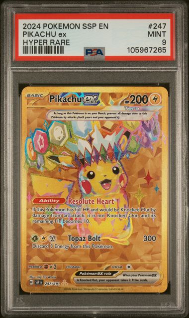 Pikachu ex 247/191 Surging Sparks PSA 9 105967265