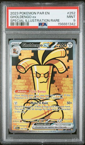 Gholdengo ex 252/182 Paradox Rift Special Illustration Rare PSA 9 156881342