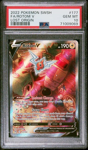 Rotom V 177/196 Lost Origin PSA 10 71009069