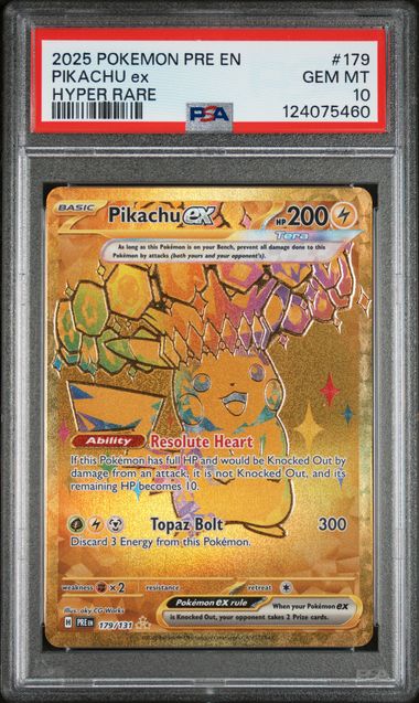 Pikachu ex 179/131 Prismatic Evolutions PSA 10 124075460