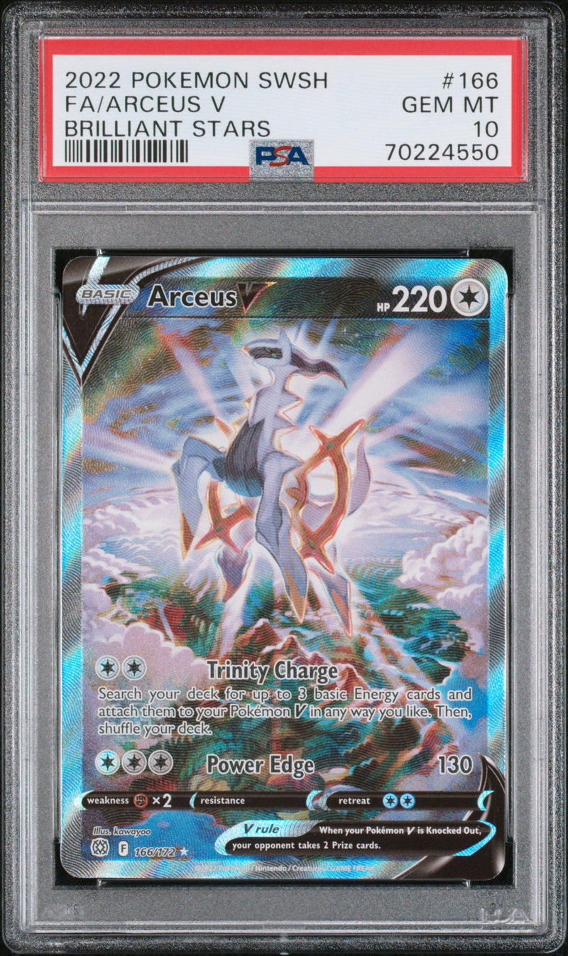 Arceus V 166/172 Brilliant Stars PSA 10 70224550