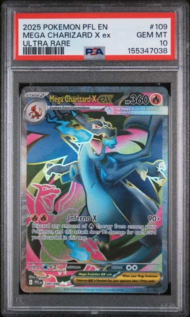 Mega Charizard X ex 109/094 Phantasmal Flames PSA 10 155347038