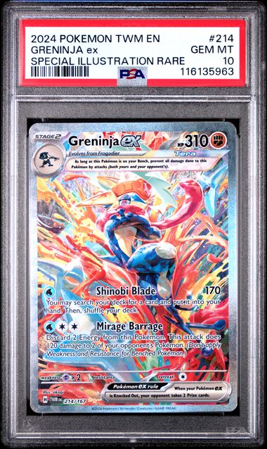 Greninja ex 214/167 Twilight Masquerade PSA 10 116135963