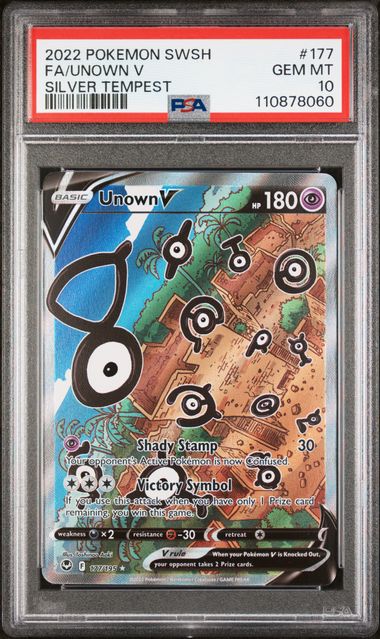 Unown V 177/195 Silver Tempest PSA 10 110878060